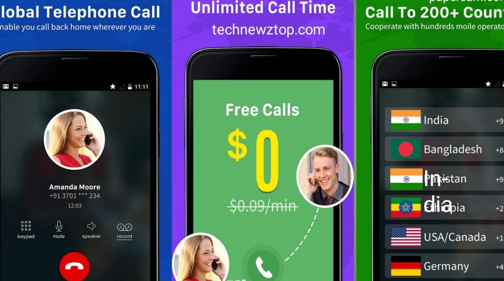 Call free call to phone numbers worldwide app