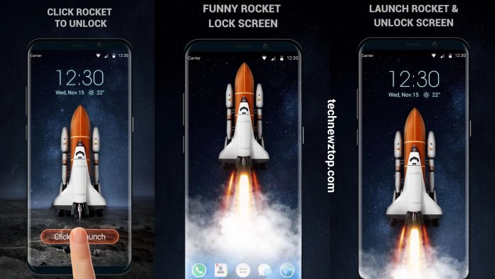 3D Rocket Lock Screen Android App