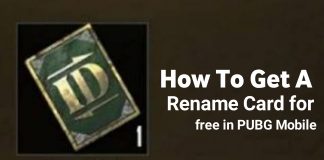 How to get a Rename card for free in PUBG Mobile