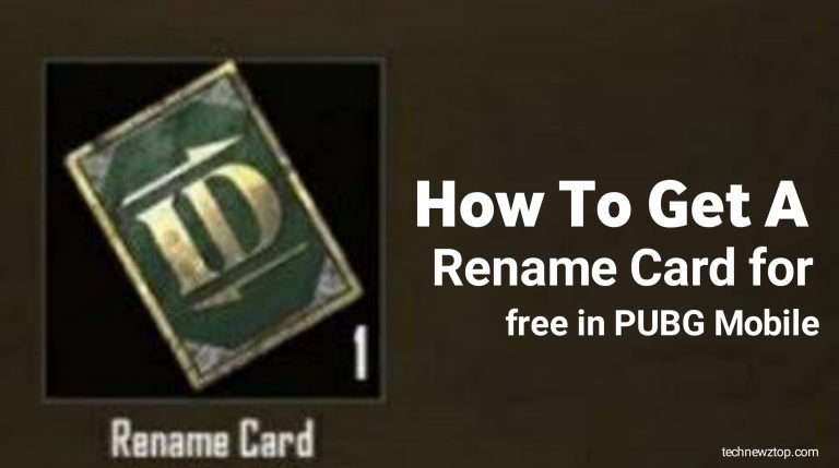 How to get a Rename card for free in PUBG Mobile?