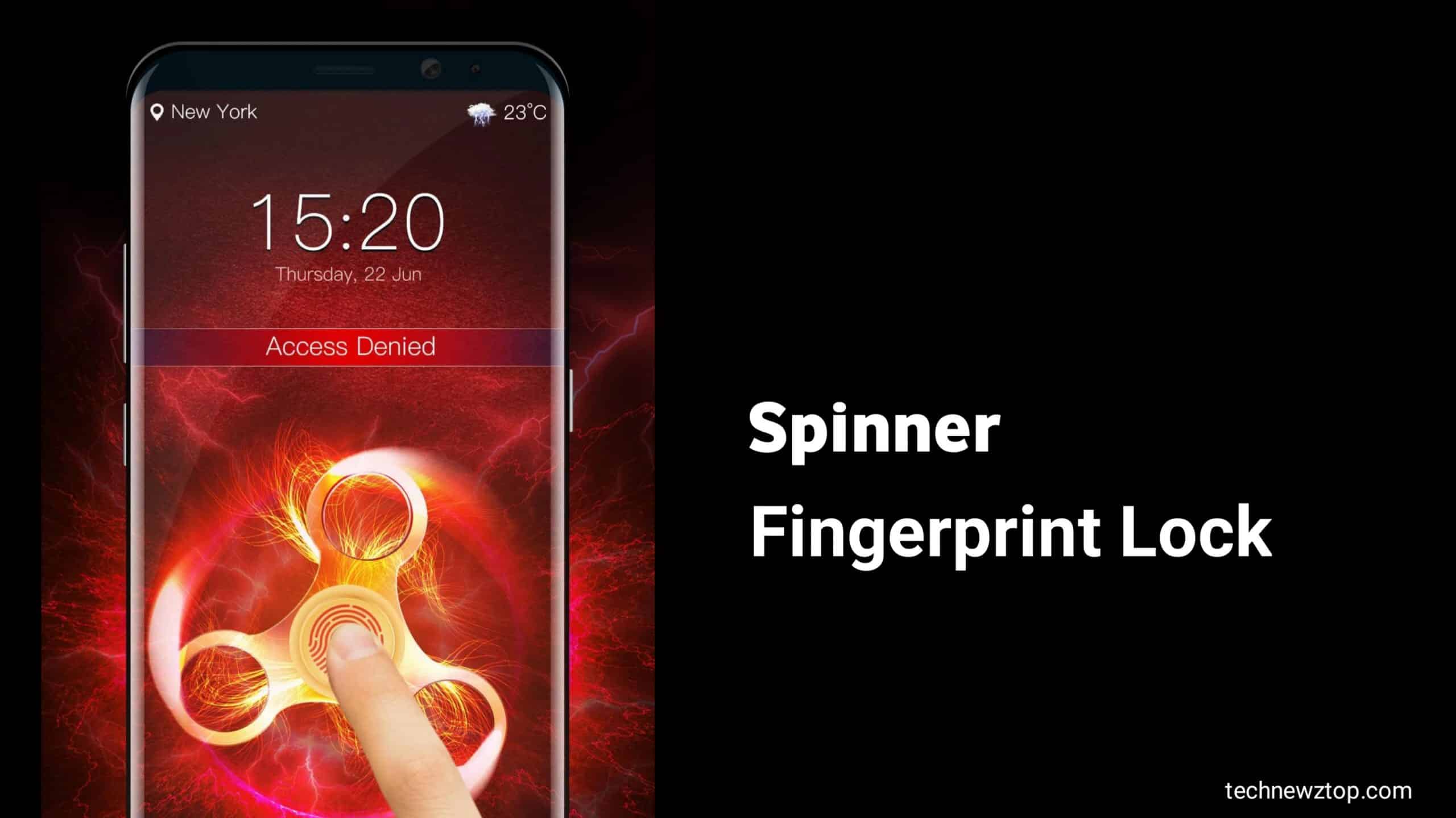 Fingerprint Screen Lock App Fidget Spinner Prank