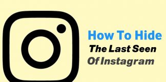 How to hide the last seen of Instagram