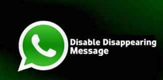 Disable Disappearing Message
