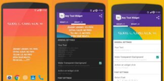 Simple Text Widget (Any Text) Best Android App