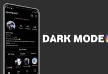 dark mode on Instagram