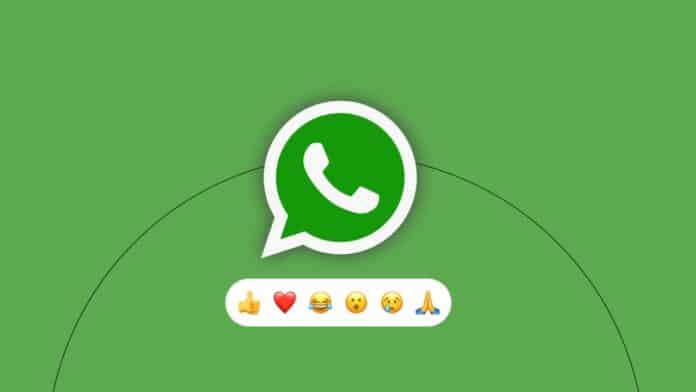 WhatsApp message reaction feature