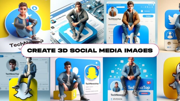 create 3d social media images